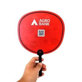 Agrobank Hand Fan | Black Red